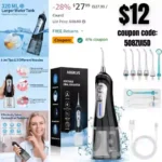 Water Dental Flosser Cordless for Teeth Pick Cleaning – Powerful Oral Irrigator with 6 Adjustable Modes