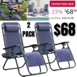 Zero Gravity Chair Patio Folding Lawn Outdoor Lounge Gravity