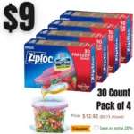 Ziploc Quart Food Storage Bags, Stay Open Design with Stand-Up Bottom